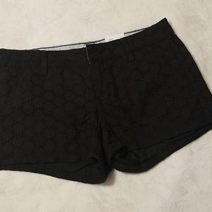 Black Cotton Shorts